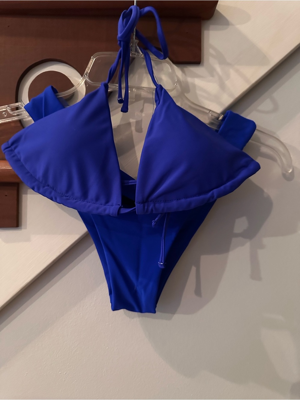 SHEIN Royal Blue Triangle Bikini Set